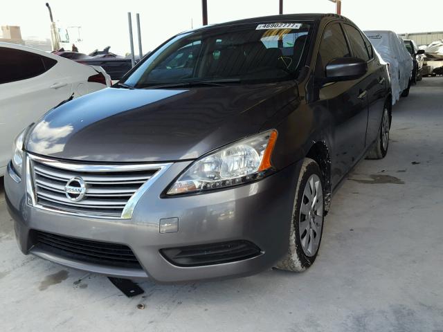 3N1AB7AP6FY258656 - 2015 NISSAN SENTRA S GRAY photo 2