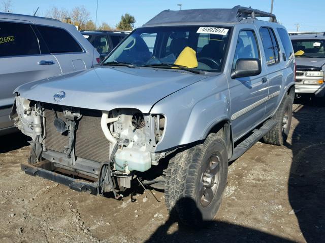 5N1ED28T02C527876 - 2002 NISSAN XTERRA XE SILVER photo 2