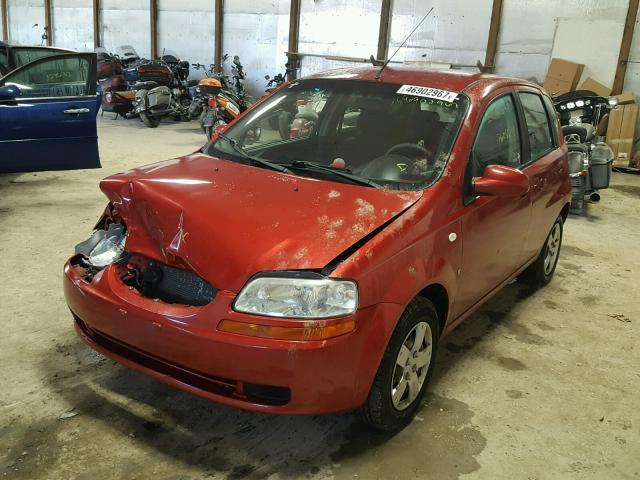 KL1TD66648B251482 - 2008 CHEVROLET AVEO BASE RED photo 2