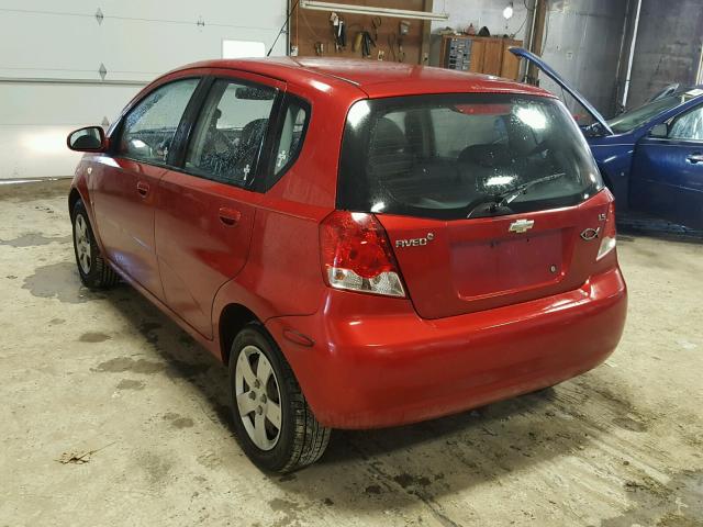 KL1TD66648B251482 - 2008 CHEVROLET AVEO BASE RED photo 3