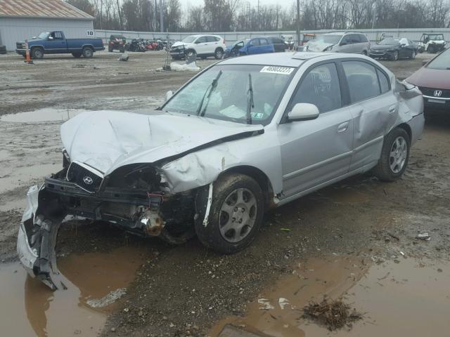 KMHDN45D62U379969 - 2002 HYUNDAI ELANTRA GL GRAY photo 2