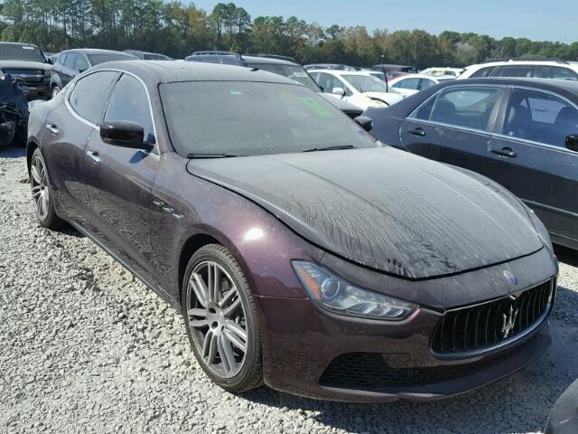 ZAM57XSA3F1155141 - 2015 MASERATI GHIBLI PURPLE photo 1