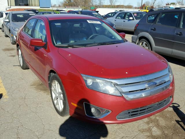 3FAHP0JA2AR185469 - 2010 FORD FUSION SEL RED photo 1