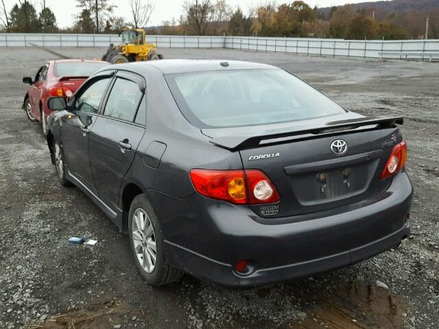 1NXBU4EE4AZ377459 - 2010 TOYOTA COROLLA BA CHARCOAL photo 3