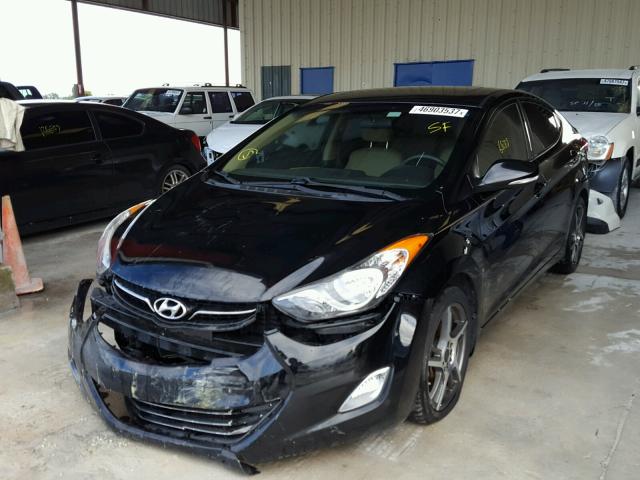 5NPDH4AE1DH286087 - 2013 HYUNDAI ELANTRA GL BLACK photo 2