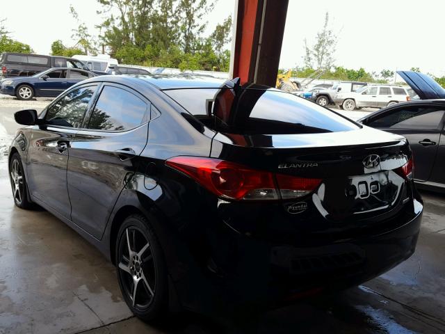 5NPDH4AE1DH286087 - 2013 HYUNDAI ELANTRA GL BLACK photo 3