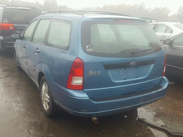 1FAFP36311W161759 - 2001 FORD FOCUS SE BLUE photo 3