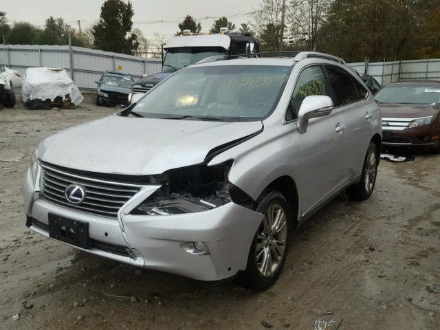 JTJBC1BA6D2441490 - 2013 LEXUS RX 450 SILVER photo 2