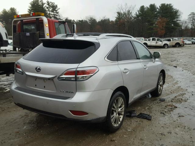 JTJBC1BA6D2441490 - 2013 LEXUS RX 450 SILVER photo 4