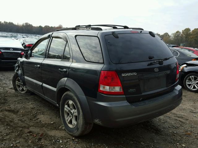 KNDJC733845304910 - 2004 KIA SORENTO EX BLACK photo 3