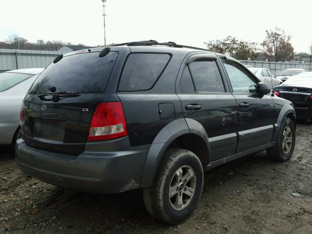 KNDJC733845304910 - 2004 KIA SORENTO EX BLACK photo 4