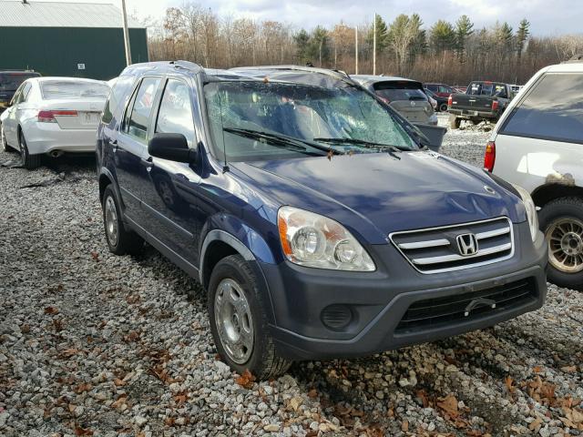 JHLRD78566C021305 - 2006 HONDA CR-V LX BLUE photo 1