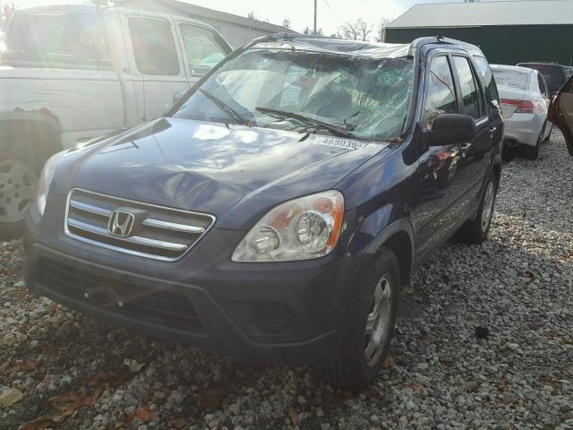 JHLRD78566C021305 - 2006 HONDA CR-V LX BLUE photo 2