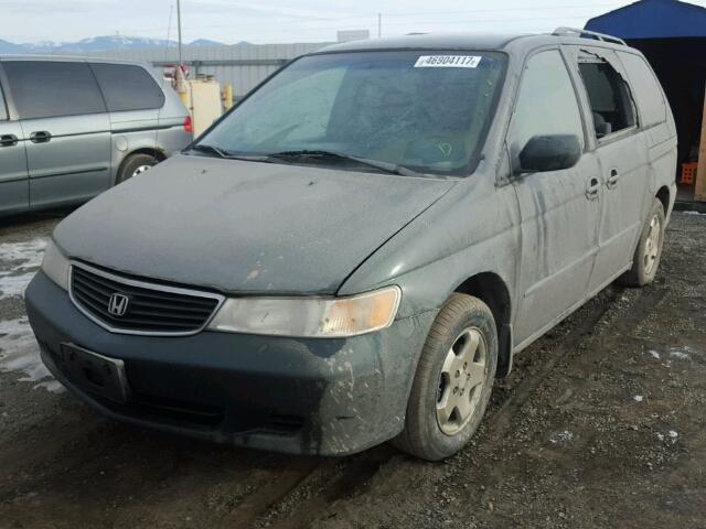 2HKRL1862YH014445 - 2000 HONDA ODYSSEY EX GREEN photo 2