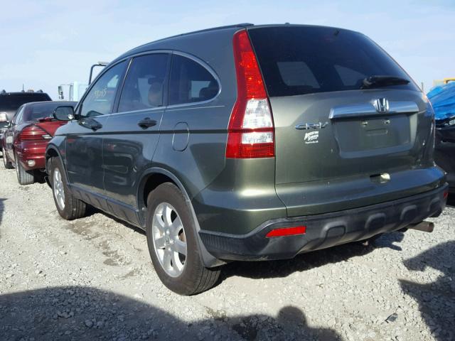 JHLRE38558C016833 - 2008 HONDA CR-V EX GREEN photo 3