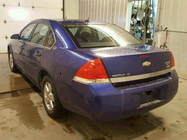 2G1WT58K779254561 - 2007 CHEVROLET IMPALA LT BLUE photo 3