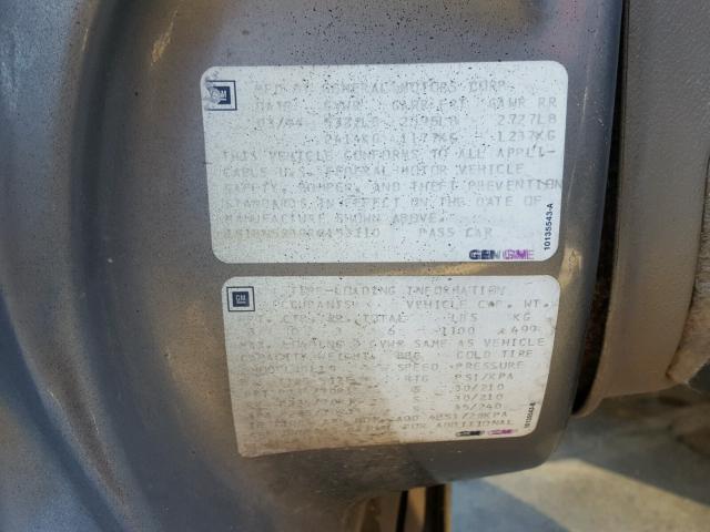 1G1BN52P9RR153110 - 1994 CHEVROLET CAPRICE CL 黑色 照片 10