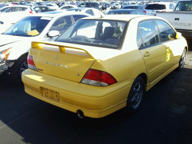 JA3AJ86E42U073367 - 2002 MITSUBISHI LANCER OZ YELLOW photo 4