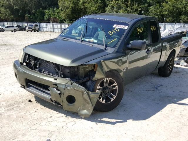 1N6AA06B44N505801 - 2004 NISSAN TITAN XE GREEN photo 2