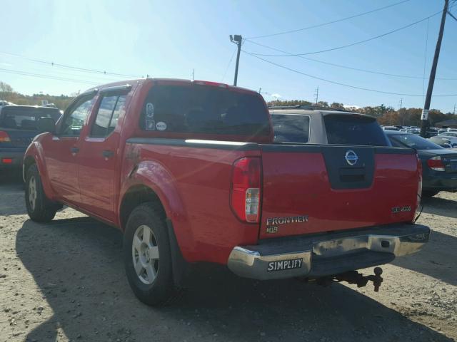 1N6AD07W45C462020 - 2005 NISSAN FRONTIER RED photo 3