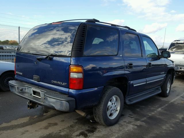 1GNEK13Z32J291839 - 2002 CHEVROLET TAHOE K150 BLUE photo 4