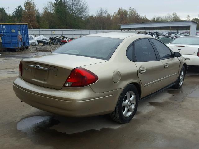 1FAFP53U2YG261480 - 2000 FORD TAURUS SE GOLD photo 4