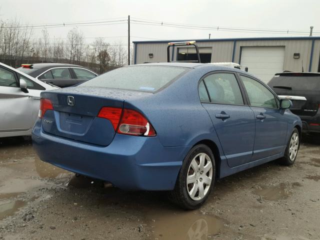 1HGFA16596L153551 - 2006 HONDA CIVIC LX BLUE photo 4