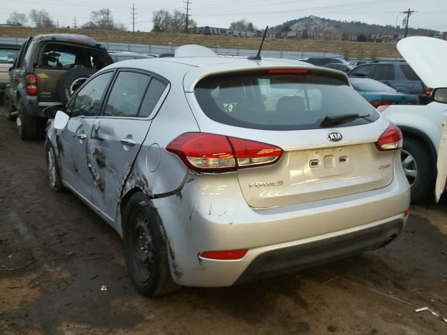 KNAFX5A8XF5346203 - 2015 KIA FORTE EX SILVER photo 3