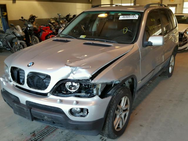 5UXFA13594LU21772 - 2004 BMW X5 3.0I SILVER photo 2