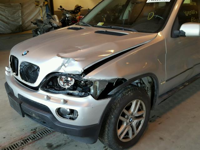 5UXFA13594LU21772 - 2004 BMW X5 3.0I SILVER photo 9