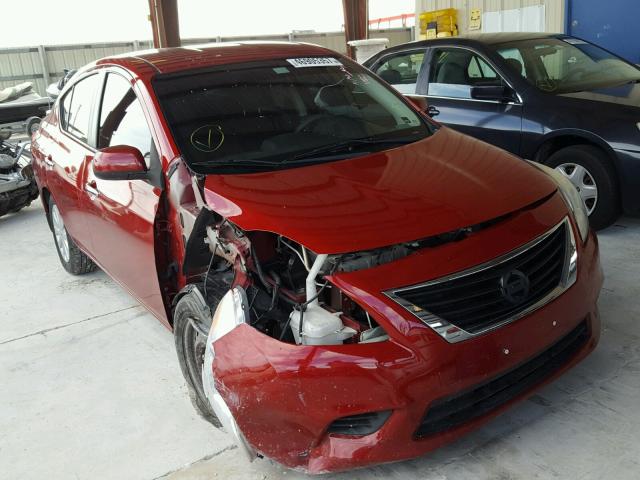 3N1CN7AP3DL878441 - 2013 NISSAN VERSA S RED photo 1