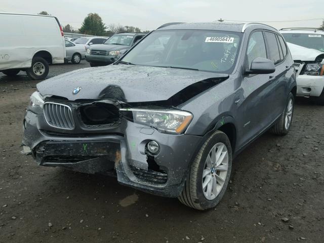 5UXWX9C3XH0T21084 - 2017 BMW X3 XDRIVE2 GRAY photo 2