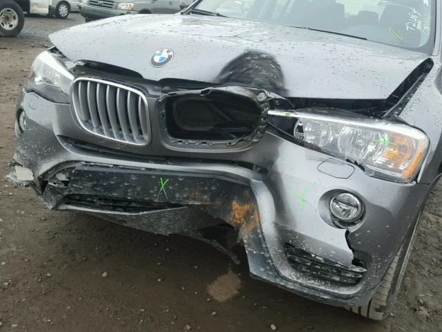 5UXWX9C3XH0T21084 - 2017 BMW X3 XDRIVE2 GRAY photo 9