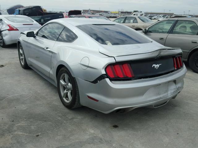 1FA6P8THXF5375272 - 2015 FORD MUSTANG SILVER photo 3