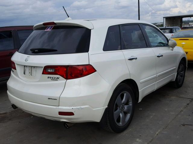 5J8TB18277A014521 - 2007 ACURA RDX WHITE photo 4