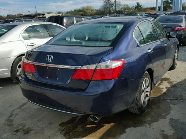 1HGCR2F31FA252277 - 2015 HONDA ACCORD LX BLUE photo 4