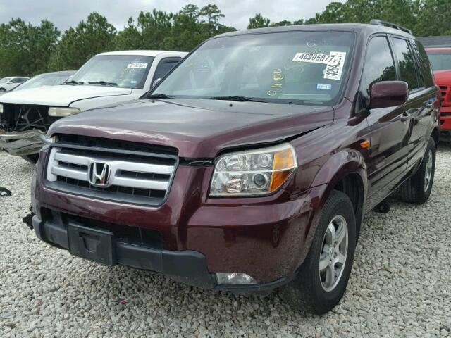 5FNYF28308B024565 - 2008 HONDA PILOT SE PURPLE photo 2