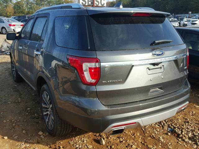 1FM5K8HT0HGC59633 - 2017 FORD EXPLORER P GRAY photo 3