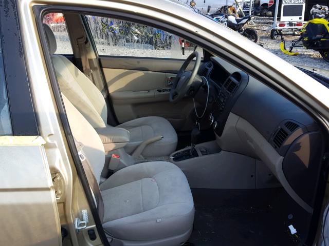 KNAFE222095648716 - 2009 KIA SPECTRA EX TAN photo 5