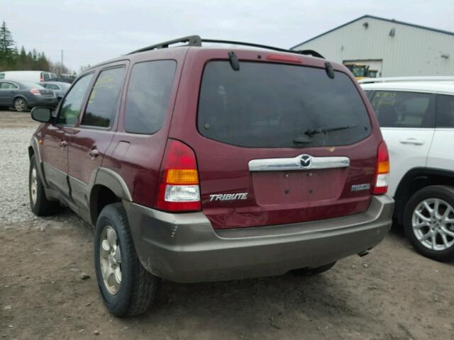 4F2CZ04133KM48053 - 2003 MAZDA TRIBUTE LX RED photo 3