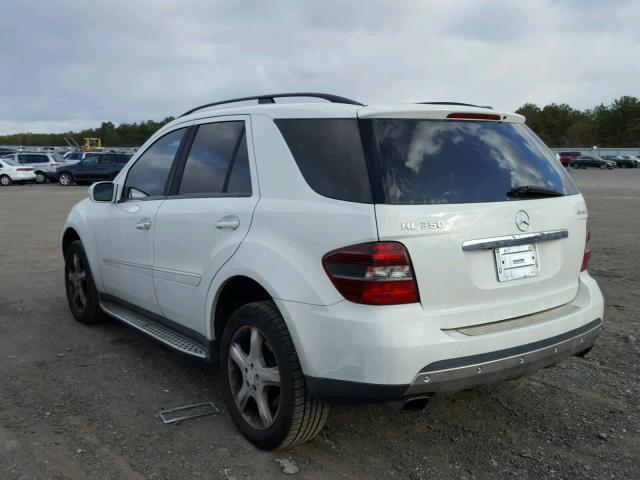 4JGBB86E38A317132 - 2008 MERCEDES-BENZ ML 350 WHITE photo 3