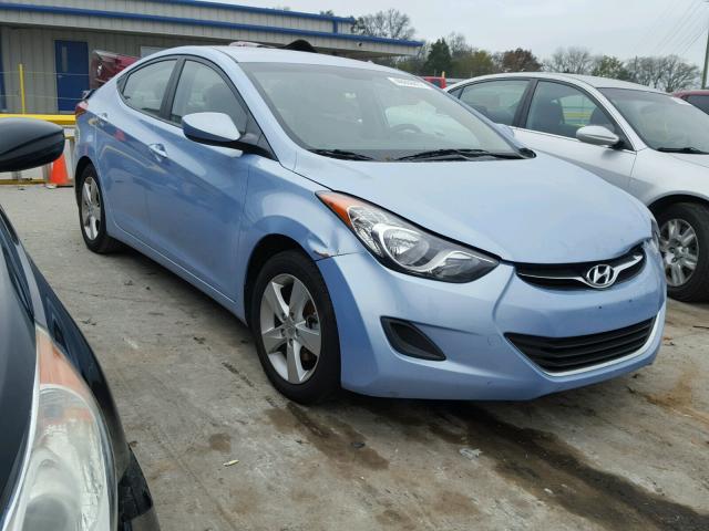 KMHDH4AE2DU719496 - 2013 HYUNDAI ELANTRA GL BLUE photo 1