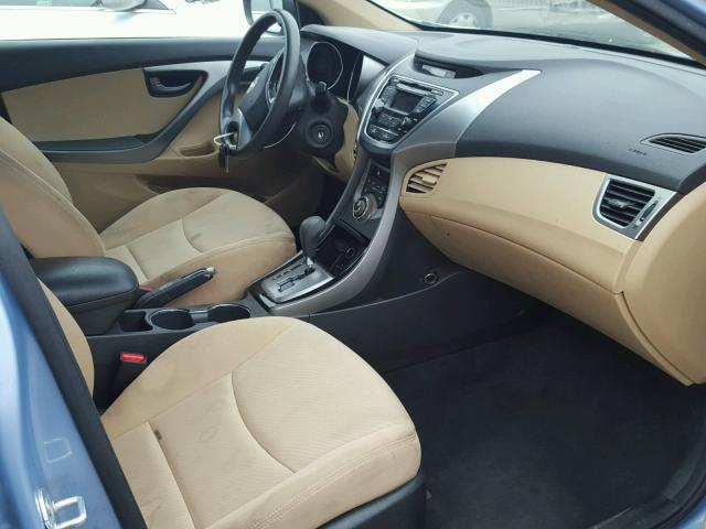 KMHDH4AE2DU719496 - 2013 HYUNDAI ELANTRA GL BLUE photo 5