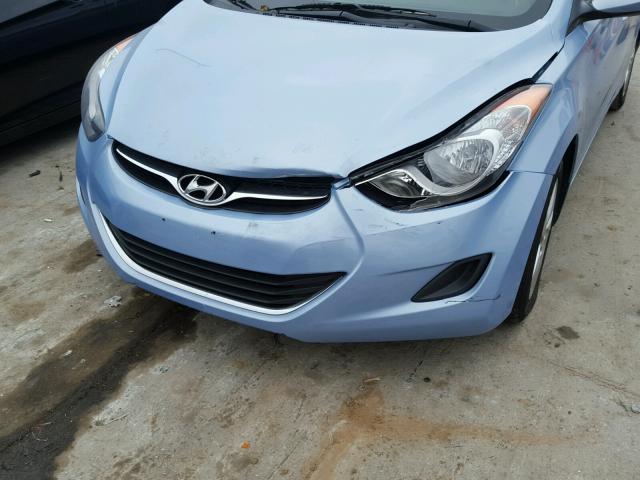 KMHDH4AE2DU719496 - 2013 HYUNDAI ELANTRA GL BLUE photo 9