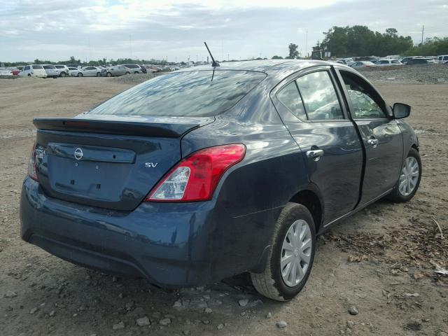 3N1CN7AP8HL833582 - 2017 NISSAN VERSA S BLUE photo 4