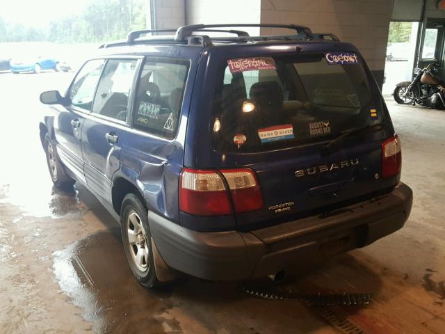 JF1SF63531H741169 - 2001 SUBARU FORESTER L BLUE photo 3