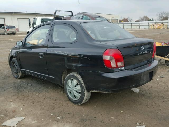 JTDAT1233Y0059984 - 2000 TOYOTA ECHO BLACK photo 3