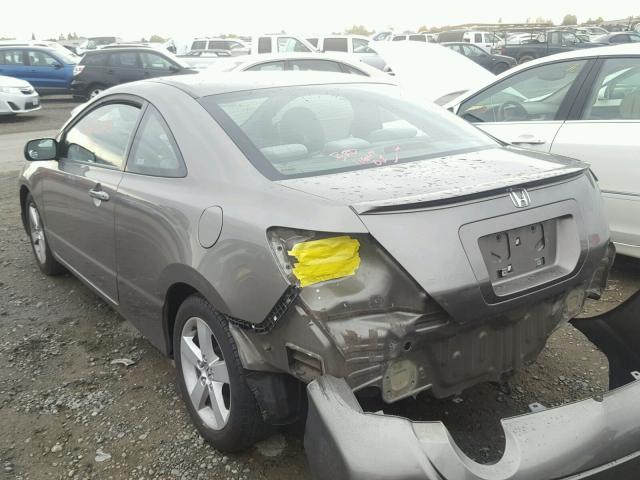 2HGFG12807H534203 - 2007 HONDA CIVIC EX GRAY photo 3