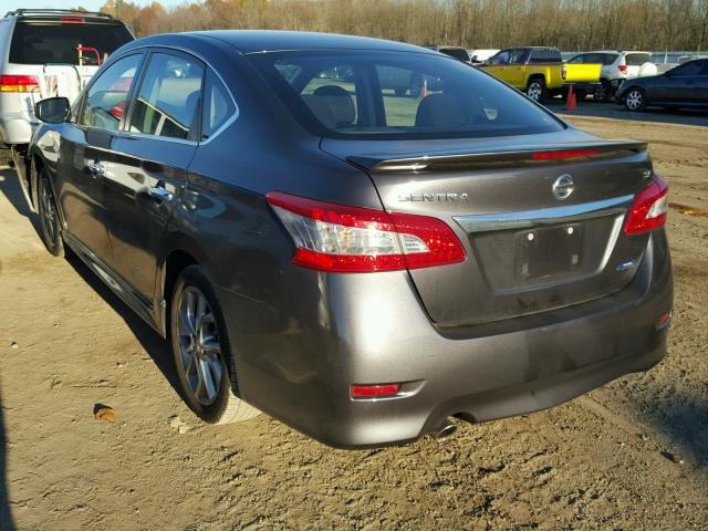 3N1AB7AP5DL727696 - 2013 NISSAN SENTRA S GRAY photo 3