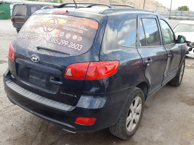 5NMSH13E77H000280 - 2007 HYUNDAI SANTA FE S BLUE photo 4